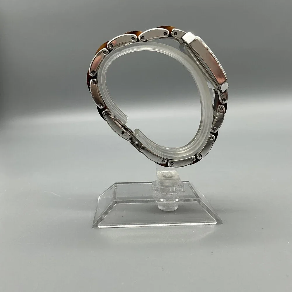 Brighton Encino Womens Watch 23mm Silver Tone Resin Bracelet New Battery 6.75
